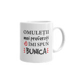 Casa si Gradina - Bucatarie si vesela - Cani si pahare - Cani si cesti - Cana alba personalizata Omuletii mei preferati imi spun Bunica, INOVATIX®. 330ml - Infinity.ro
