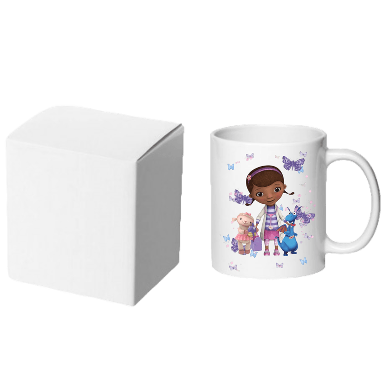 Casa si Gradina - Bucatarie si vesela - Cani si pahare - Cani si cesti - Cana alba personalizata cu Doctorita Plusica, Disney, INOVATIX®. 330ml - Infinity.ro