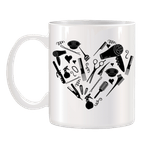 Casa si Gradina - Bucatarie si vesela - Cani si pahare - Cani si cesti - Cana alba personalizata Love is in the Hair, INOVATIX®. 330ml - Infinity.ro