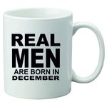 Casa si Gradina - Bucatarie si vesela - Cani si pahare - Cani si cesti - Cana alba personalizata " Real Men are born in December", INOVATIX®. 330ml - Infinity.ro