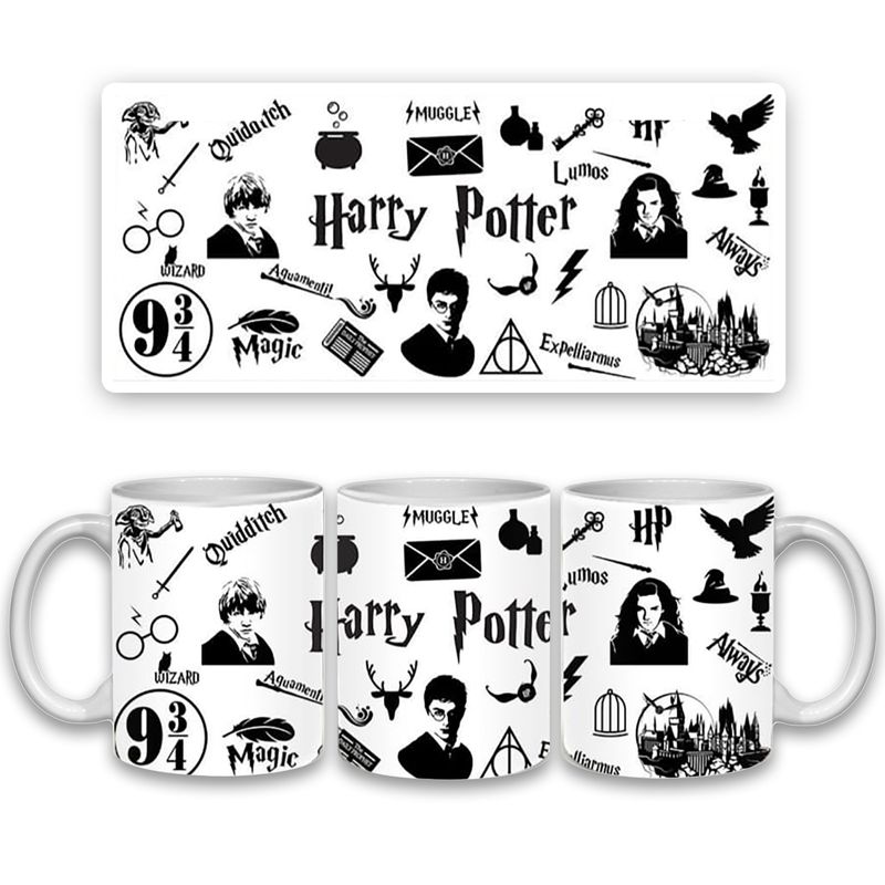 Casa si Gradina - Bucatarie si vesela - Cani si pahare - Cani si cesti - Cana alba personalizata, Harry Potter, INOVATIX®. 330ml - Infinity.ro