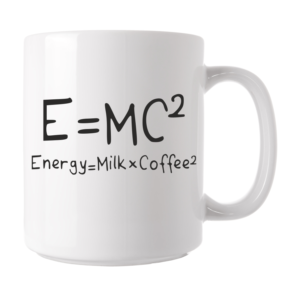Cana alba personalizata Teorema cafelei, pentru cafea, ceai sau cadou, INOVATIX®. 330ml