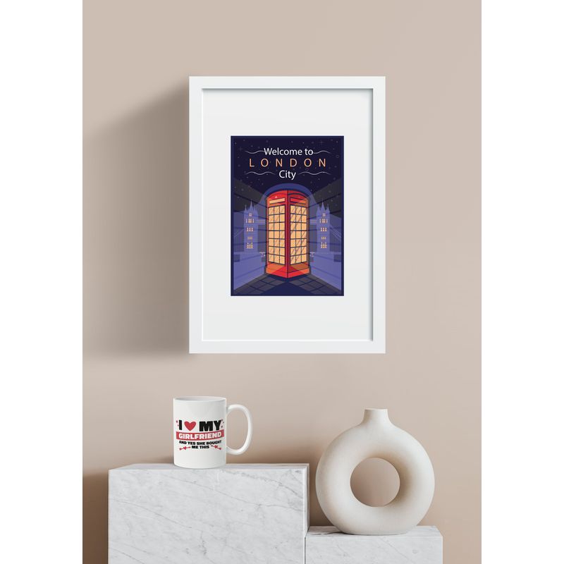 Casa si Gradina - Bucatarie si vesela - Cani si pahare - Cani si cesti - Cana alba personalizata I Love My Girlfriend, INOVATIX®. 330ml - Infinity.ro
