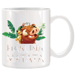 Casa si Gradina - Bucatarie si vesela - Cani si pahare - Cani si cesti - Cana alba personalizata HAKUNA MATATA, TIMON si PUMBAA, INOVATIX®. 330ml - Infinity.ro