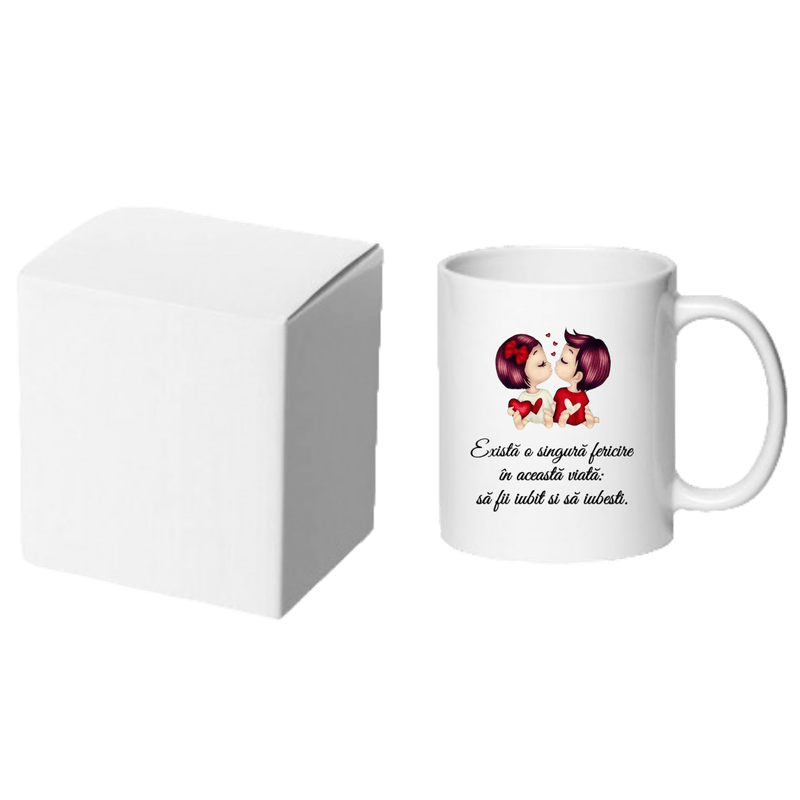 Casa si Gradina - Bucatarie si vesela - Cani si pahare - Cani si cesti - Cana alba personalizata Pentru indragostiti, INOVATIX®. 330ml - Infinity.ro