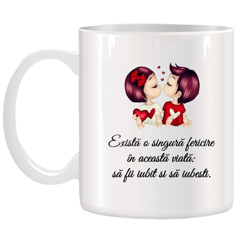 Casa si Gradina - Bucatarie si vesela - Cani si pahare - Cani si cesti - Cana alba personalizata Pentru indragostiti, INOVATIX®. 330ml - Infinity.ro