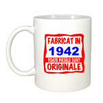 Casa si Gradina - Bucatarie si vesela - Cani si pahare - Cani si cesti - Cana alba personalizata Fabricat in 1942 toate piesele sunt originale, INOVATIX®. 330ml - Infinity.ro