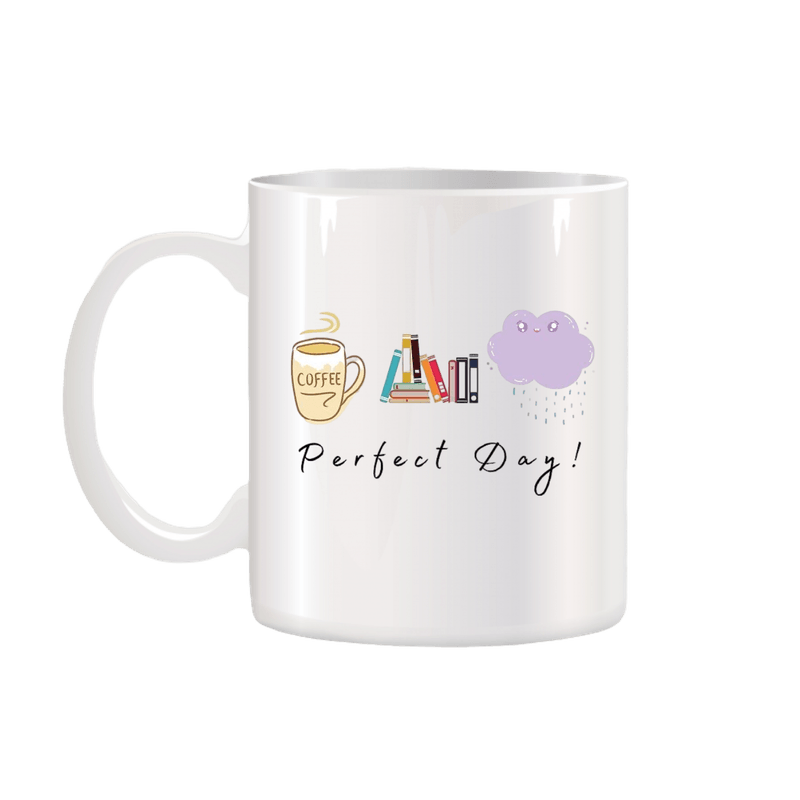 Casa si Gradina - Bucatarie si vesela - Cani si pahare - Cani si cesti - Cana alba personalizata Perfect Day, INOVATIX®. 330ml - Infinity.ro