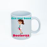 Casa si Gradina - Bucatarie si vesela - Cani si pahare - Cani si cesti - Cana alba personalizata doctorita, INOVATIX®. 330ml - Infinity.ro