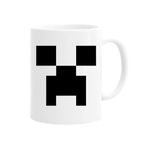 Casa si Gradina - Bucatarie si vesela - Cani si pahare - Cani si cesti - Cana alba personalizata fata creeper minecraft negru, INOVATIX®. 330ml - Infinity.ro