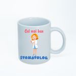 Casa si Gradina - Bucatarie si vesela - Cani si pahare - Cani si cesti - Cana alba personalizata stomatolog, INOVATIX®. 330ml - Infinity.ro