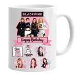 Casa si Gradina - Bucatarie si vesela - Cani si pahare - Cani si cesti - Cana alba personalizata blackpink happy birthday, INOVATIX®. 330ml - Infinity.ro