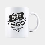 Casa si Gradina - Bucatarie si vesela - Cani si pahare - Cani si cesti - Cana alba alba personalizata COFFEE TO GO, INOVATIX®. 330ml - Infinity.ro