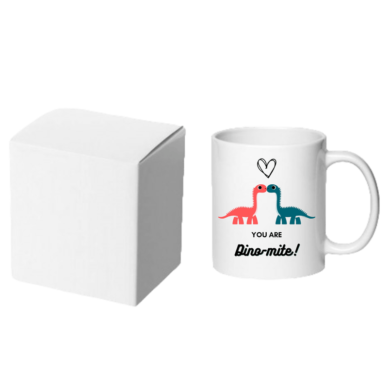 Casa si Gradina - Bucatarie si vesela - Cani si pahare - Cani si cesti - Cana alba personalizata cu Dinozauri si mesaj, INOVATIX®. 330ml - Infinity.ro