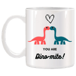 Casa si Gradina - Bucatarie si vesela - Cani si pahare - Cani si cesti - Cana alba personalizata cu Dinozauri si mesaj, INOVATIX®. 330ml - Infinity.ro