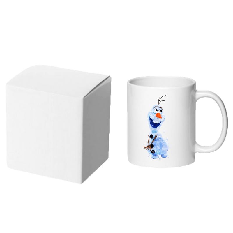 Casa si Gradina - Bucatarie si vesela - Cani si pahare - Cani si cesti - Cana alba personalizata Omul de zapada Olaf Disney Frozen, INOVATIX®. 330ml - Infinity.ro