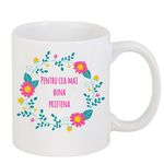 Casa si Gradina - Bucatarie si vesela - Cani si pahare - Cani si cesti - Cana alba personalizata "Cea mai buna prietena", INOVATIX®. 330ml - Infinity.ro