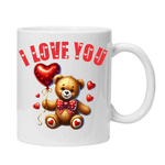 Casa si Gradina - Bucatarie si vesela - Cani si pahare - Cani si cesti - Cana alba personalizata "I love you - teddy bear", INOVATIX®. 330ml - Infinity.ro