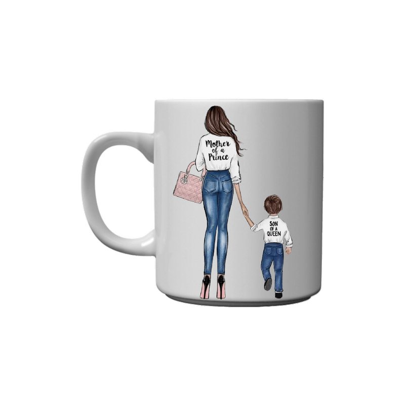 Casa si Gradina - Bucatarie si vesela - Cani si pahare - Cani si cesti - Cana alba personalizata Mama si Fiu, INOVATIX®. 330ml - Infinity.ro