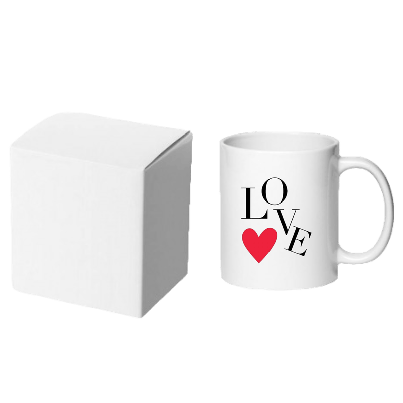 Casa si Gradina - Bucatarie si vesela - Cani si pahare - Cani si cesti - Cana alba personalizata ” LOVE”, INOVATIX®. 330ml - Infinity.ro
