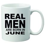 Casa si Gradina - Bucatarie si vesela - Cani si pahare - Cani si cesti - Cana alba personalizata " Real Men are born in June", INOVATIX®. 330ml - Infinity.ro