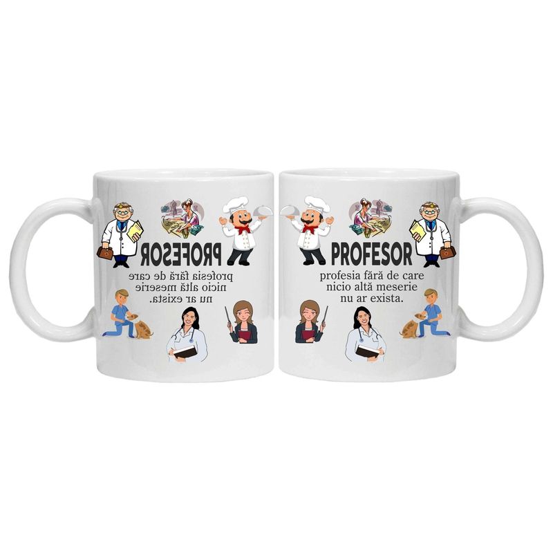 Casa si Gradina - Bucatarie si vesela - Cani si pahare - Cani si cesti - Cana alba personalizata Pentru profesori, INOVATIX®. 330 ml - Infinity.ro