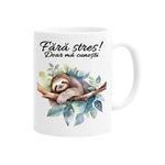 Casa si Gradina - Bucatarie si vesela - Cani si pahare - Cani si cesti - Cana alba personalizata fara stres, doar ma cunosti, lenes, INOVATIX®. 330 ml - Infinity.ro