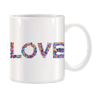 Casa si Gradina - Bucatarie si vesela - Cani si pahare - Cani si cesti - Cana alba personalizata  Love, INOVATIX®. 330ml - Infinity.ro