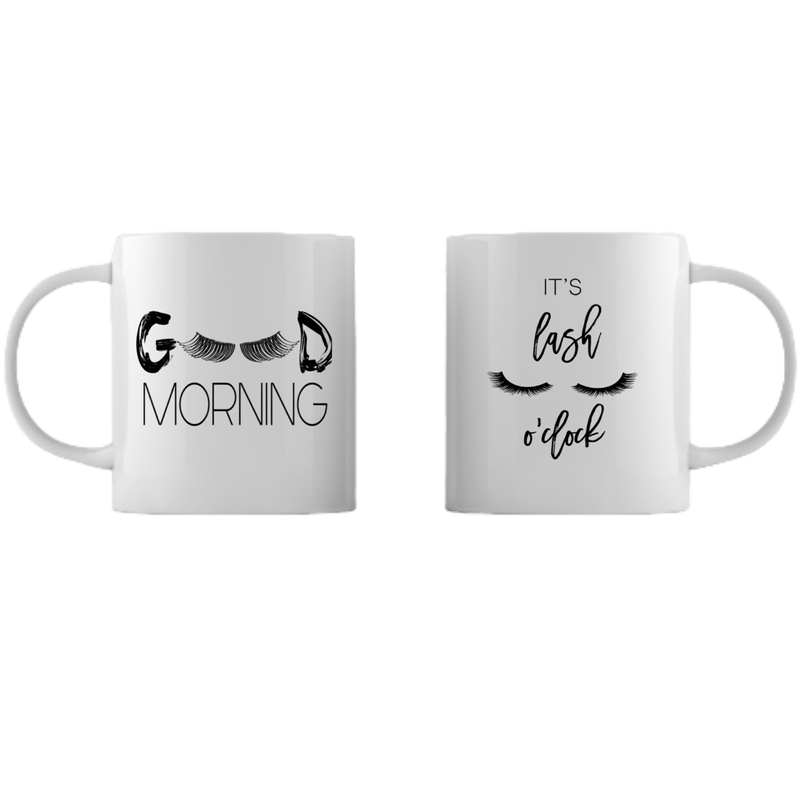 Casa si Gradina - Bucatarie si vesela - Cani si pahare - Cani si cesti - Cana alba personalizata Good Morning It's Lash O'clock, INOVATIX®. 330ml - Infinity.ro