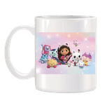 Casa si Gradina - Bucatarie si vesela - Cani si pahare - Cani si cesti - Cana alba personalizata cu Casa de papusi a lui Gabby, Gabby's Dollhouse, INOVATIX®. 330ml - Infinity.ro