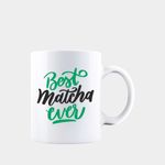 Casa si Gradina - Bucatarie si vesela - Cani si pahare - Cani si cesti - Cana alba personalizata BEST MATCHA EVER, INOVATIX®. 330ml - Infinity.ro
