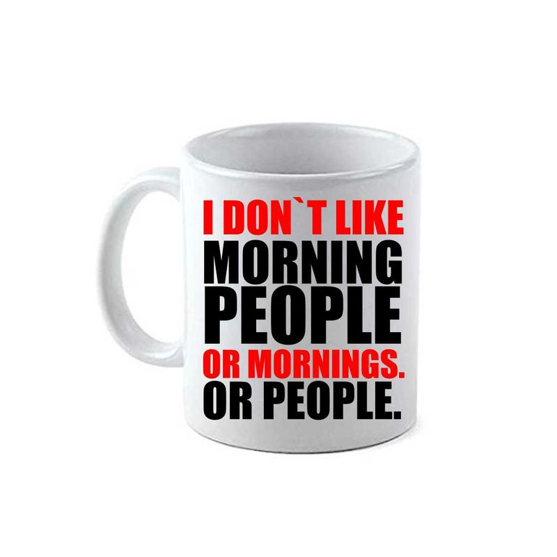 Casa si Gradina - Bucatarie si vesela - Cani si pahare - Cani si cesti - Cana alba personalizata Morning People, INOVATIX®. 330ml - Infinity.ro