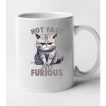 Casa si Gradina - Bucatarie si vesela - Cani si pahare - Cani si cesti - Cana alba personalizata, Pisica Not fast just furious, INOVATIX®. 330 ml - Infinity.ro