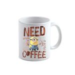 Casa si Gradina - Bucatarie si vesela - Cani si pahare - Cani si cesti - Cana alba personalizata Need Coffee, INOVATIX®. 330ml - Infinity.ro