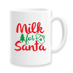 Casa si Gradina - Bucatarie si vesela - Cani si pahare - Cani si cesti - Cana alba personalizata "Milk for Santa", INOVATIX®. 330ml - Infinity.ro