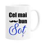 Casa si Gradina - Bucatarie si vesela - Cani si pahare - Cani si cesti - Cana alba personalizata "Cel mai bun sot", INOVATIX®. 330ml - Infinity.ro