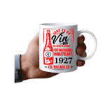 Casa si Gradina - Bucatarie si vesela - Cani si pahare - Cani si cesti - Cana alba personalizata, Sunt ca un vin bun, imbuteliat in : 1927, INOVATIX®. 330 ml - Infinity.ro