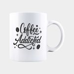 Casa si Gradina - Bucatarie si vesela - Cani si pahare - Cani si cesti - Cana alba personalizata COFFEE ADDICTED, INOVATIX®. 330ml - Infinity.ro
