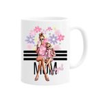 Casa si Gradina - Bucatarie si vesela - Cani si pahare - Cani si cesti - Cana alba personalizata "Mom #girl", INOVATIX®. 330ml - Infinity.ro