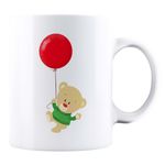 Casa si Gradina - Bucatarie si vesela - Cani si pahare - Cani si cesti - Cana alba personalizata " Ursulet ", INOVATIX®. 330ml - Infinity.ro