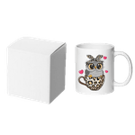 Casa si Gradina - Bucatarie si vesela - Cani si pahare - Cani si cesti - Cana alba personalizata cu Bufnita, INOVATIX®. 330ml - Infinity.ro