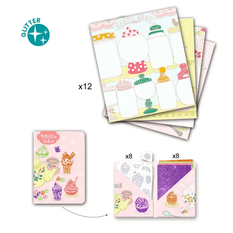 Jucarii, Copii si Bebe - Jucarii si jocuri - Jucarii & jocuri educative - Jocuri si jucarii educative - Joc creativ cu sclipici Delicii - Infinity.ro