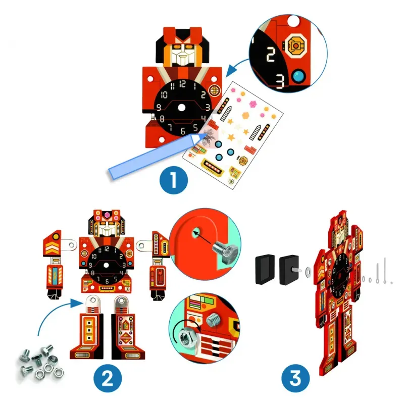 Jucarii, Copii si Bebe - Jucarii si jocuri - Jucarii & jocuri educative - Jocuri si jucarii educative - Joc creativ DIY Ceasul robot - Infinity.ro