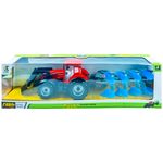 Jucarii, Copii si Bebe - Jucarii si jocuri - Vehicule si jucarii cu telecomanda - Masinute - Tractor cu frictiune si plug - Infinity.ro