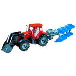 Jucarii, Copii si Bebe - Jucarii si jocuri - Vehicule si jucarii cu telecomanda - Masinute - Tractor cu frictiune si plug - Infinity.ro