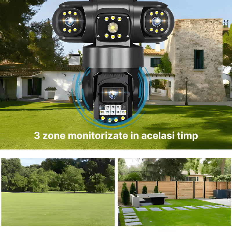 Casa si Gradina - Electrice - Smart Home - Camere de supraveghere - Camera de supraveghere MaGeCa, 4G, 6MP Full HD, 3 zone supravegheate simultan, Comunicare bidirectionala, NightVision - Infinity.ro