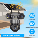 Casa si Gradina - Electrice - Smart Home - Camere de supraveghere - Camera de supraveghere cu panou solar MaGeCa, 4G, Cartela SIM, 6MP Full HD, 3 zone supravegheate simultan - Infinity.ro