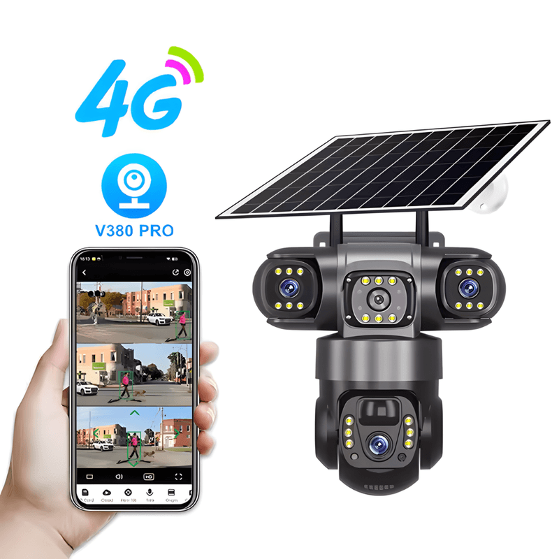 Casa si Gradina - Electrice - Smart Home - Camere de supraveghere - Camera de supraveghere cu panou solar MaGeCa, 4G, Cartela SIM, 6MP Full HD, 3 zone supravegheate simultan - Infinity.ro