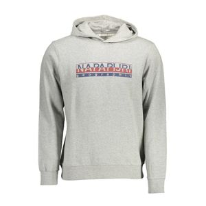 Hanorac barbati, cu imprimeu cu logo, Regular fit, Gri,