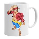 Casa si Gradina - Bucatarie si vesela - Cani si pahare - Cani si cesti - Cana alba personalizata one piece luffy, INOVATIX®. 330 ml - Infinity.ro